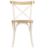 VidaXL Kruisstoelen 4 st massief mangohout wit