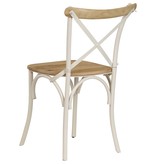VidaXL Kruisstoelen 4 st massief mangohout wit