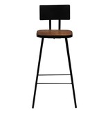 VidaXL Barstoelen massief gerecycled hout donkerbruin 2 st
