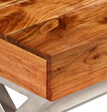 VidaXL Tv-meubel 140 cm massief acaciahout met sheesham afwerking