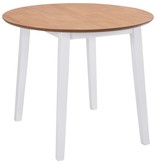 VidaXL Eettafel inklapbaar rond MDF wit