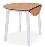 VidaXL Eettafel inklapbaar rond MDF wit
