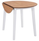 VidaXL Eettafel inklapbaar rond MDF wit
