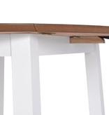 VidaXL Eettafel inklapbaar rond MDF wit