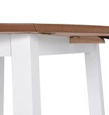 vidaXL Eettafel inklapbaar rond MDF wit