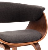VidaXL Eetkamerstoelen 4 st gebogen hout en stof grijs