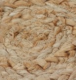 VidaXL Tapijt met ontwerp rond 90 cm gevlochten jute