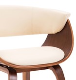 VidaXL Eetkamerstoelen 4 st gebogen hout en kunstleer crème