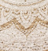 VidaXL Tapijt met print rond 150 cm gevlochten jute