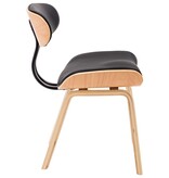 VidaXL Eetkamerstoelen 4 st gebogen hout en kunstleer zwart