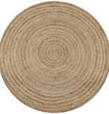 vidaXL Tapijt rond 150 cm gevlochten jute