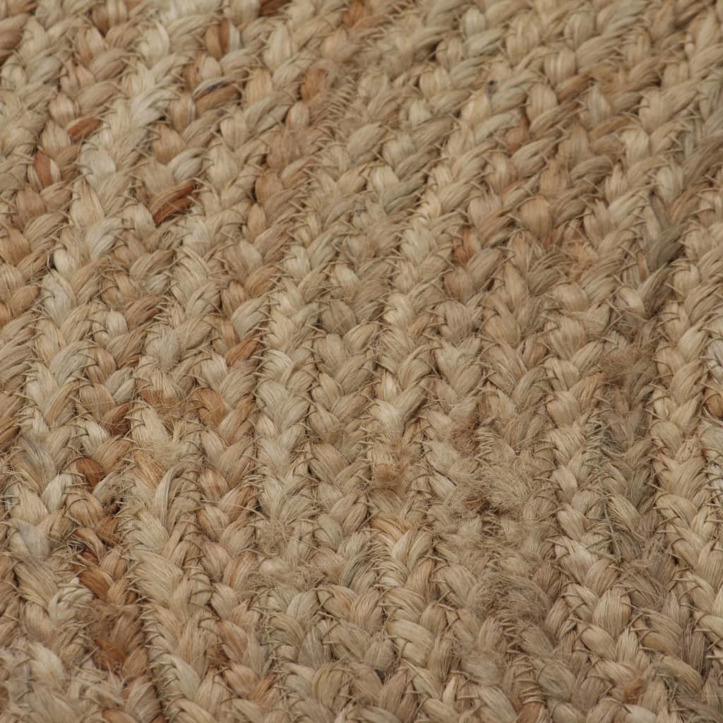 VidaXL Tapijt rond 150 cm gevlochten jute