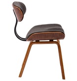 VidaXL Eetkamerstoelen 6 st gebogen hout en stof grijs