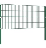 VidaXL Schuttingpaneel met palen 6,8x0,8 m ijzer groen