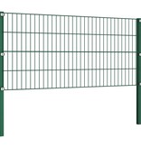 VidaXL Schuttingpaneel met palen 5,1x0,8 m ijzer groen