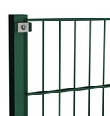 VidaXL Schuttingpaneel met palen 5,1x0,8 m ijzer groen