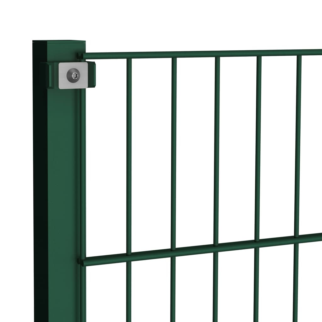 VidaXL Schuttingpaneel met palen 5,1x0,8 m ijzer groen