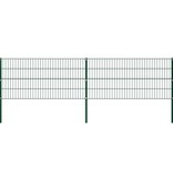 VidaXL Schuttingpaneel met palen 3,4x0,8 m ijzer groen