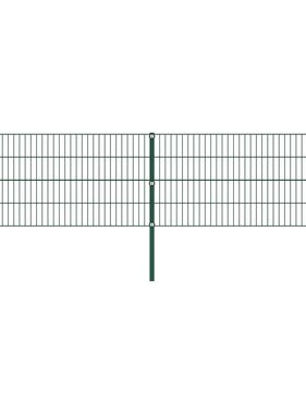 VidaXL Schuttingpaneel met palen 3,4x0,8 m ijzer groen