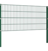 VidaXL Schuttingpaneel met palen 3,4x0,8 m ijzer groen