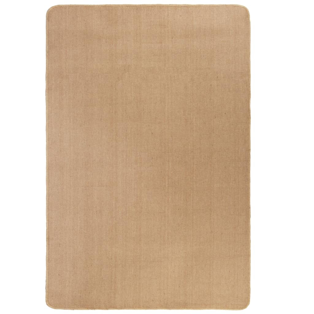 VidaXL Tapijt met latex onderkant 120x180 cm jute natuurlijk