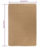 VidaXL Tapijt met latex onderkant 120x180 cm jute natuurlijk