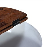 vidaXL Salontafel komvormig massief gerecycled hout wit
