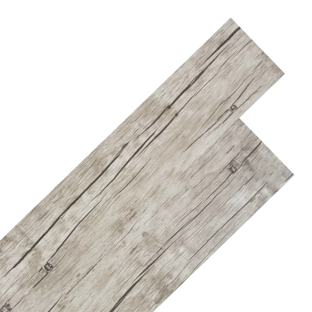 VidaXL Vloerplanken zelfklevend 5,02 m² 2 mm PVC washed eiken
