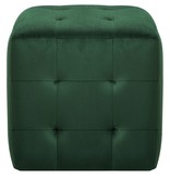 VidaXL Poef 2 st 30x30x30 cm fluweel groen