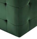VidaXL Poef 2 st 30x30x30 cm fluweel groen