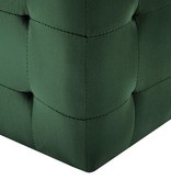 vidaXL Poef 2 st 30x30x30 cm fluweel groen