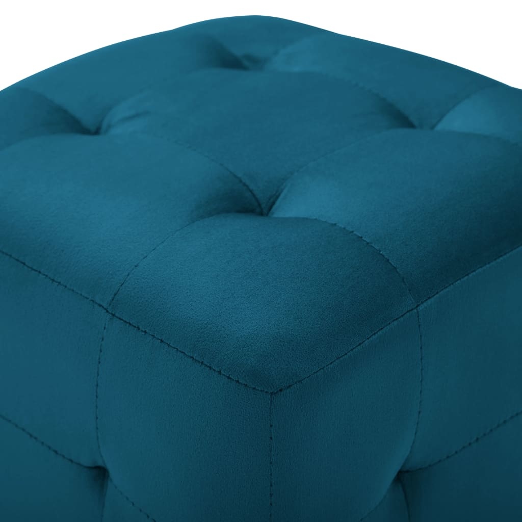 VidaXL Poef 2 st 30x30x30 cm fluweel blauw