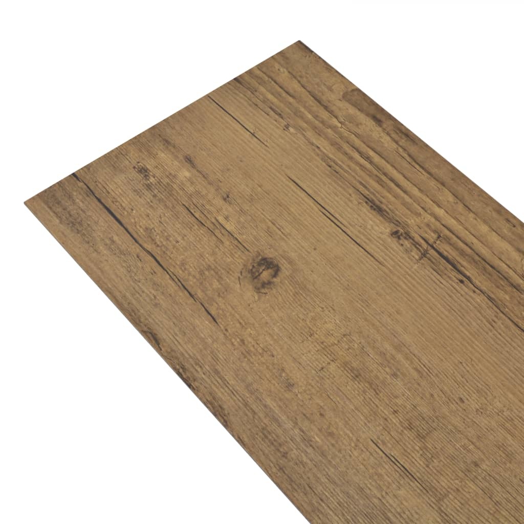 VidaXL Vloerplanken 5,26 m² 2 mm PVC walnoot bruin