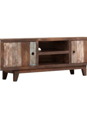 vidaXL Tv-meubel vintage stijl 118x30x40 cm massief acaciahout