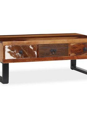 VidaXL Salontafel 90x50x35 cm massief sheeshamhout