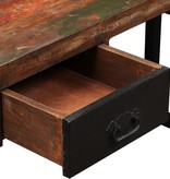 VidaXL Bureau met 2 lades 120x50x76 cm massief gerecycled hout