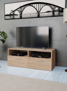 vidaXL Tv-meubel 95x35x36 cm spaanplaat eikenkleurig