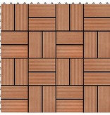 vidaXL 22 st Terrastegels 30x30 cm 2 m² HKC teakkleur