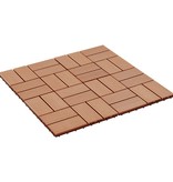 vidaXL 22 st Terrastegels 30x30 cm 2 m² HKC teakkleur