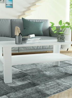 VidaXL Salontafel 100x59x42 cm spaanplaat wit