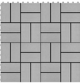 VidaXL 22 st Terrastegels 30x30 cm 2 m² HKC grijs