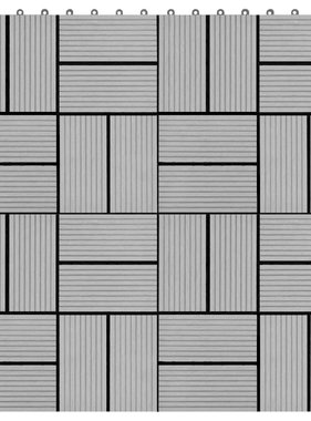 VidaXL 22 st Terrastegels 30x30 cm 2 m² HKC grijs