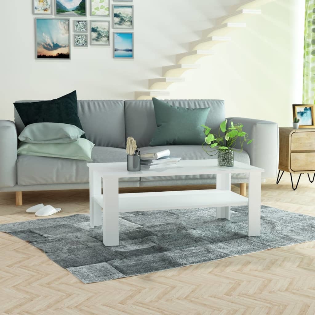 VidaXL Salontafel 100x59x42 cm spaanplaat wit