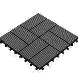 VidaXL 22 st Terrastegels 30x30 cm 2 m² HKC grijs