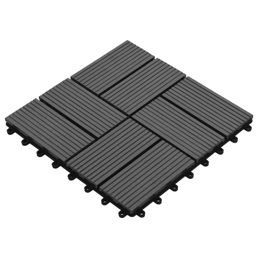 VidaXL 22 st Terrastegels 30x30 cm 2 m² HKC grijs