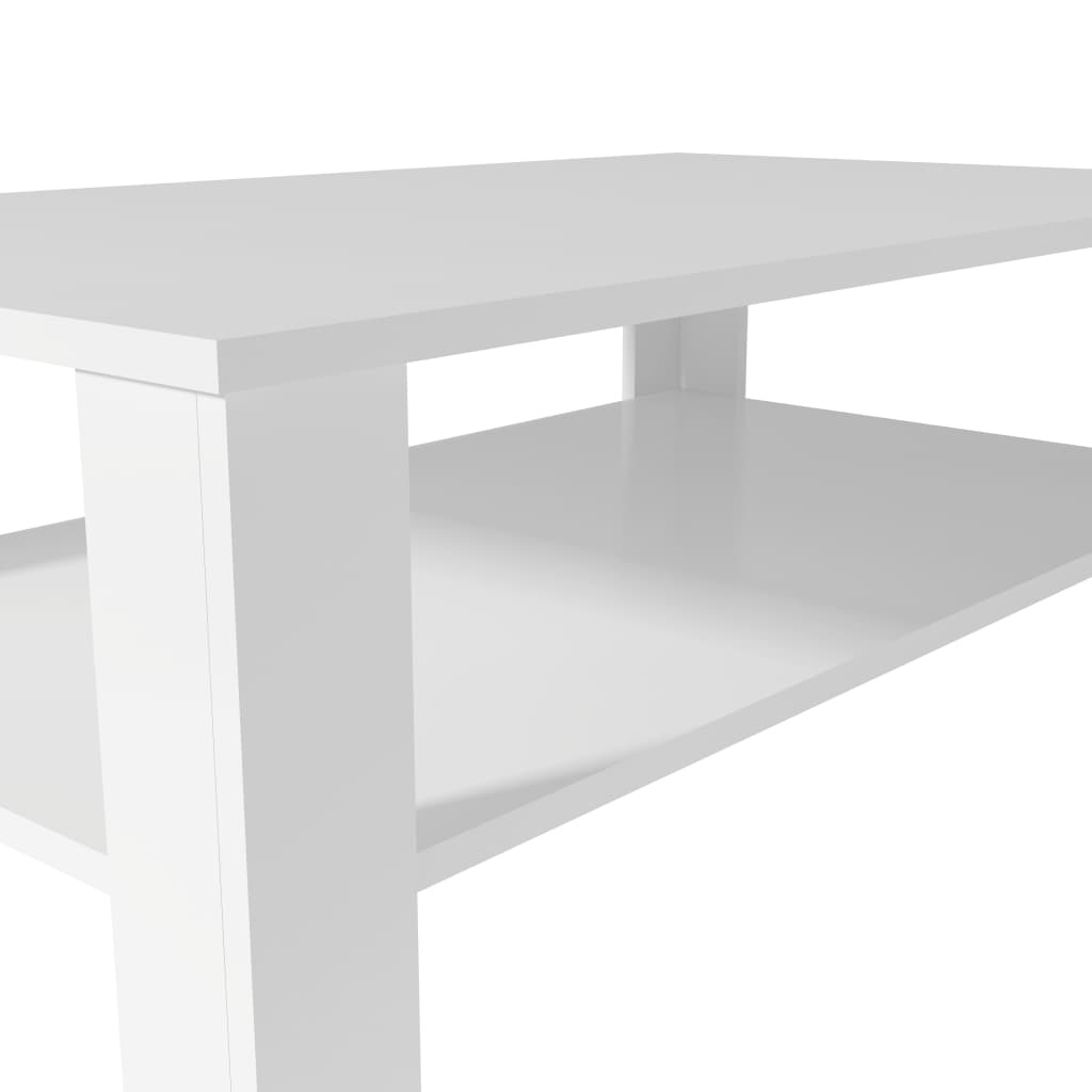 vidaXL Salontafel 100x59x42 cm spaanplaat wit