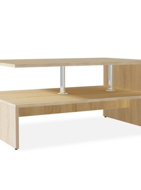 vidaXL Salontafel 90x59x42 cm spaanplaat eiken