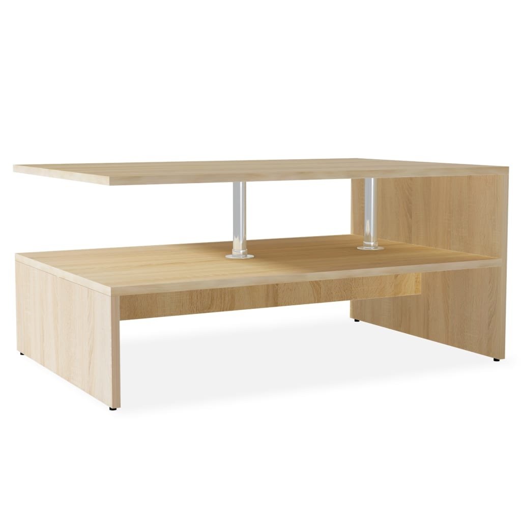 vidaXL Salontafel 90x59x42 cm spaanplaat eiken