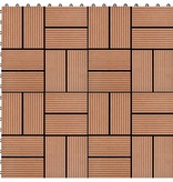 VidaXL 22 st Terrastegels 30x30 cm 2 m² HKC bruin