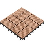 VidaXL 22 st Terrastegels 30x30 cm 2 m² HKC bruin